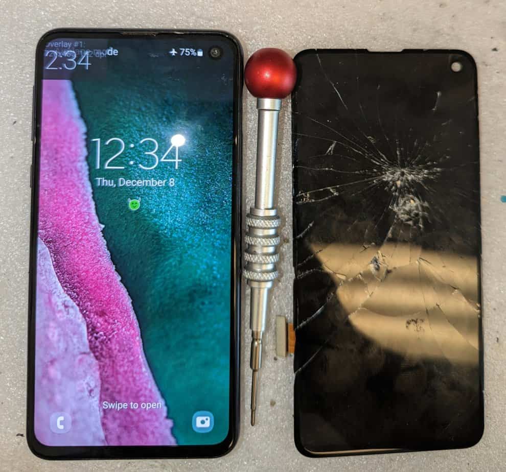 before and after image of google Pixel 4A 5G Screen Repaired